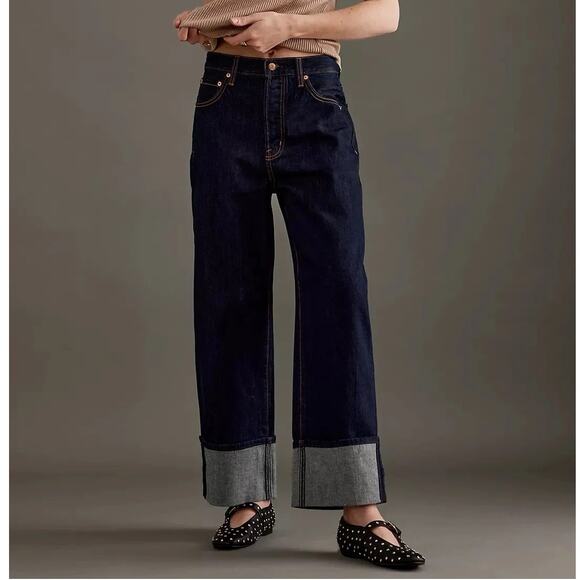 Pistola Ryder Cuffed Straight Dark Wash Jeans - Picture 2 of 11